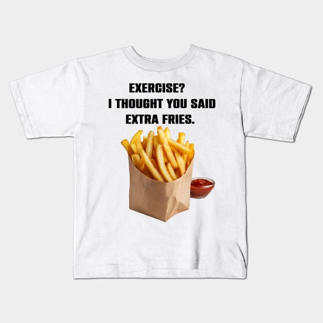 Funny Fries Lovers Gift Kids T-Shirt by Merchweaver